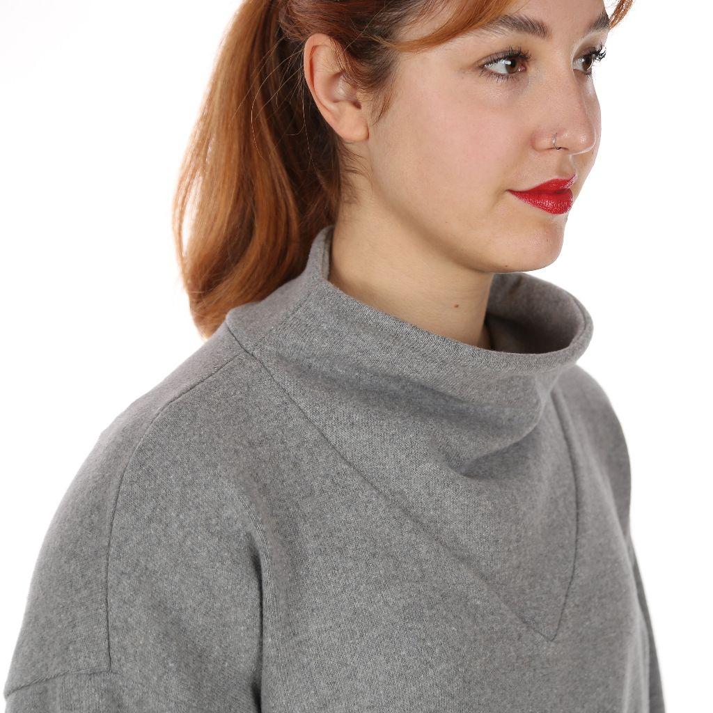 Papierschnittmuster Pullover mit Kragen Frau Vera XS-XXL
